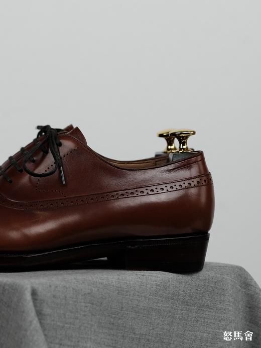 手工固特异法国小牛皮盲腰琴底手工渐变擦色黄棕色布洛克牛津鞋（福田洋平楦型） 商品图4