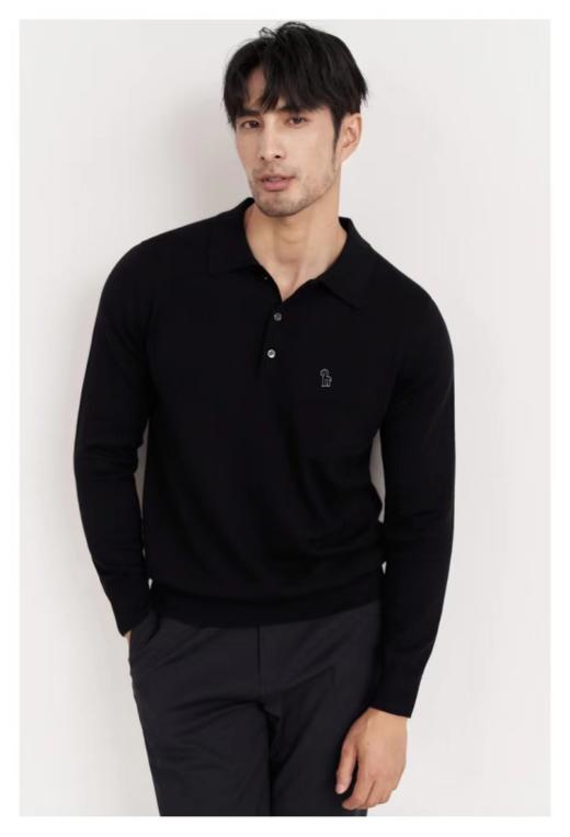🔥【NECHEER柏奥玛男士POLO领羊绒针织衫2370】😘国际品牌，NECHEER奥玛，经典LOGO识别度高。✨超细精梳棉 高支数纱线，透气性极强 不易变形气球 春季通穿，手感爽滑🥳 商品图2