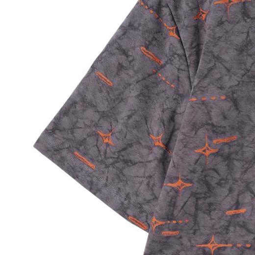 T2794夏季高级感新款潮牌撞色晕染印花圆领短袖T恤百搭情侣复古上衣 商品图4