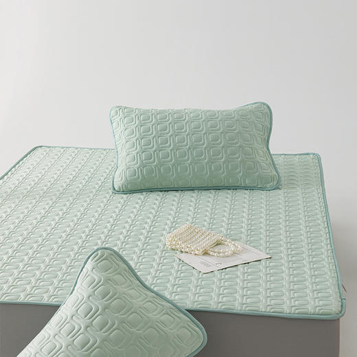 顶柔青艾软软艾草生物基透感软席三件套（床笠款）-LX7075 商品图2