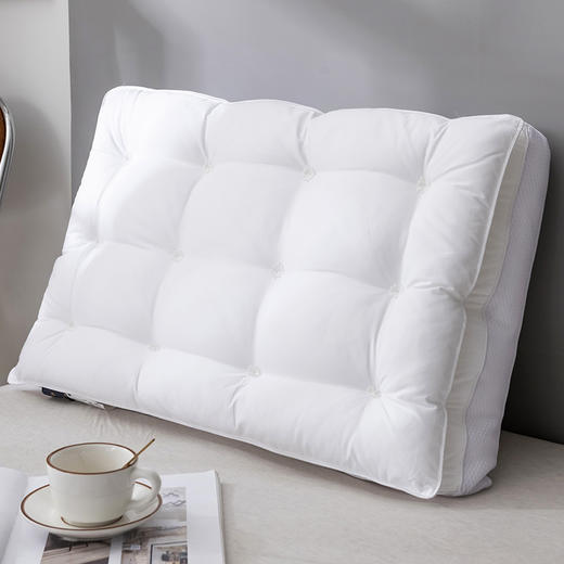 自然醒花朵双层高羽丝绒枕超柔软枕头枕芯一对成人护颈椎枕助睡眠酒店专用学生高整头男XK 商品图4