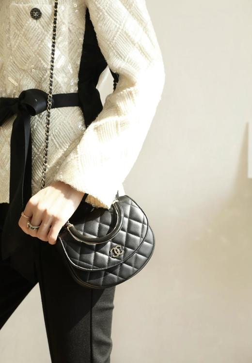 CHANEL香奈儿25C品牌徽标翻盖开合小羊皮单肩斜挎手提包（HH） 商品图7