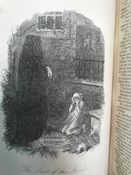 约19世纪后期 狄更斯《圣诞之书》 8幅插图 真皮精装36开 商品图6