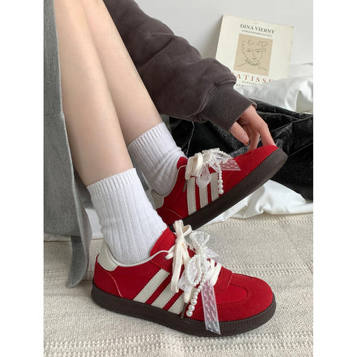 【YW】无忧购韩系ins温柔百搭可拆卸蝴蝶结休闲平底德训鞋MIS-2680（截单后7天发货) 商品图8