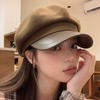 韩版百搭贝雷帽女秋冬显脸小八角帽休闲复古英伦风报童帽画家帽子 商品缩略图0