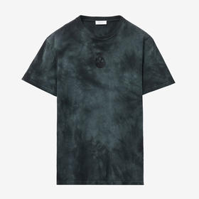 ALEXANDER MCQUEEN 麦昆 男士倒置骷髅徽标刺绣棉质圆领短袖T恤 黑色 808915 QXABL 1000