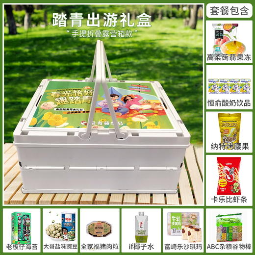 【慢生活踏青游】春暖花开踏青出游露营零食组合E-手提折叠露营箱颜色随机 商品图0