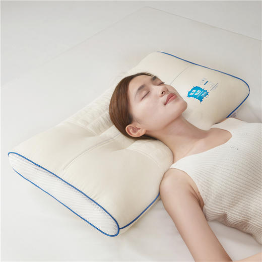 自然醒玻璃粒籽护颈枕全棉纯棉枕芯护颈椎枕不易变形按摩枕家用一对枕头枕芯XK 商品图4