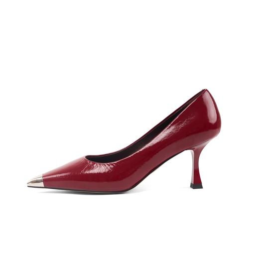 “ 巴洛克 ” 珍珠白 小邹胎牛漆皮 内里羊皮 跟高6cm左右，不退不换 商品图5