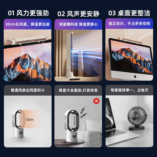 【无线束缚！走到哪里凉到哪里】智能空调式桌面风扇，新款塔扇家用卧立两用落地扇，USB卧室轻音婴儿无叶风扇。45°抬高风口，柔风立体环绕，久吹不头痛，自然清凉全身。办公族、家庭人士的必备良品！ 商品图4