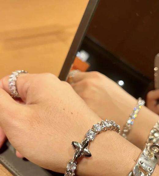 驴家白银满钻手链男女同款情侣系（XJ） 商品图4