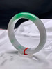 612503，59圈口，飘绿正圈平安镯，细糯有水，白底飘一截阳绿 商品缩略图2