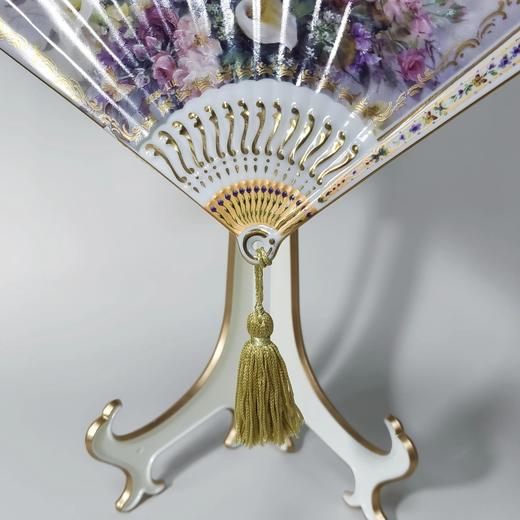 1998年布拉德福德交易所限量发行，丽娜刘扇形鎏金花卉挂盘，绽放之美系列 商品图8