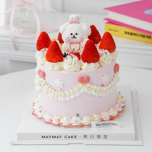 复古草莓· 可爱小熊蛋糕【D5043】 商品图1