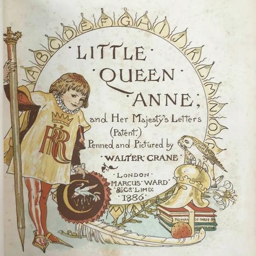 1886年 小安妮女王 沃尔特·克兰24页彩色插图 布脊精装 商品图2