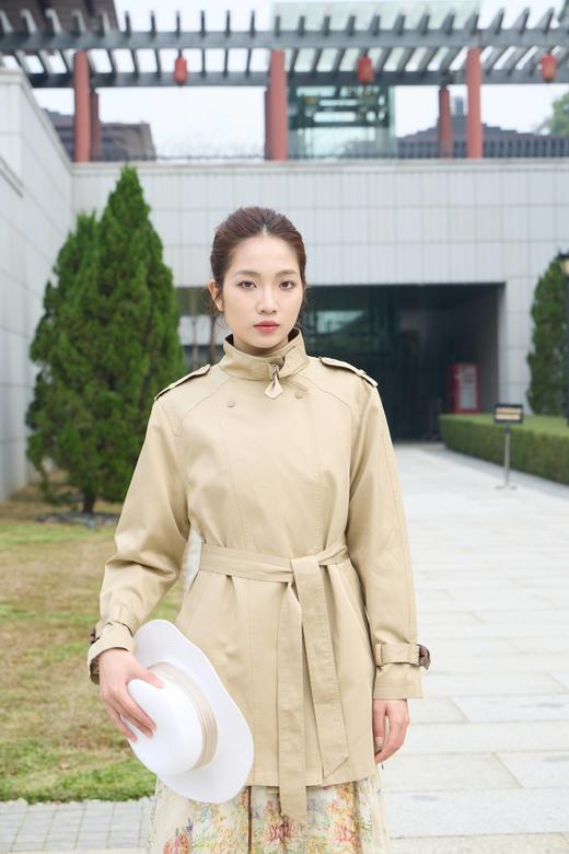 SZ1D50_如梦令色_风衣_春秋_立领双排扣系带收腰中长款_高级女装_BERNIEELEN 伯妮斯茵 商品图0