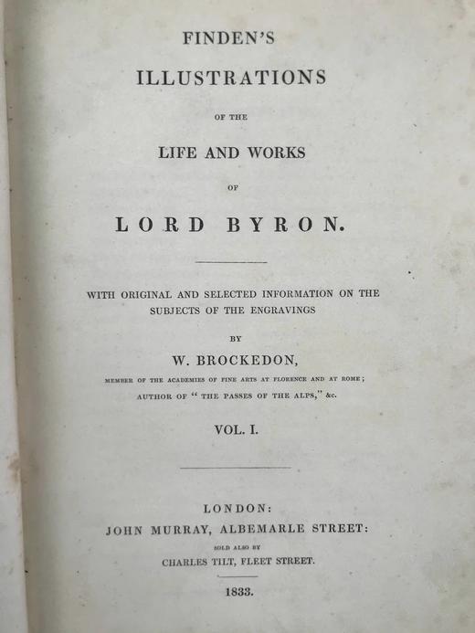 1833-34年 芬登版画集：拜伦生平与作品（全3卷） 百余幅版画插图 真皮精装18开 商品图3