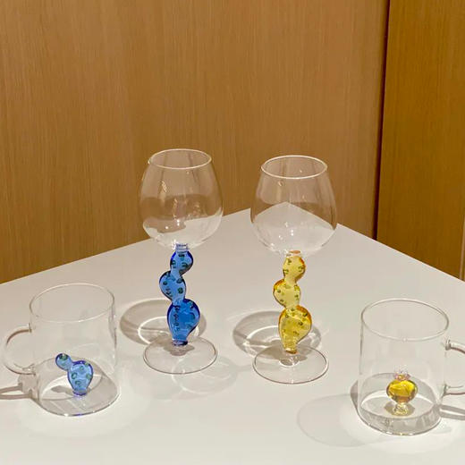 【芳姐】ICHENDORF 仙人掌系列 意大利进口手工立体花型耐热玻璃水杯 商品图0