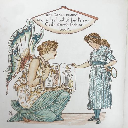 1886年 小安妮女王 沃尔特·克兰24页彩色插图 布脊精装 商品图6