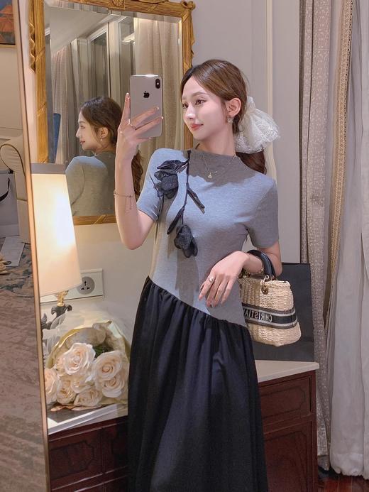 张心子【挚爱郁金香】春夏设计感弹力拼接连衣裙 U2503008 商品图12