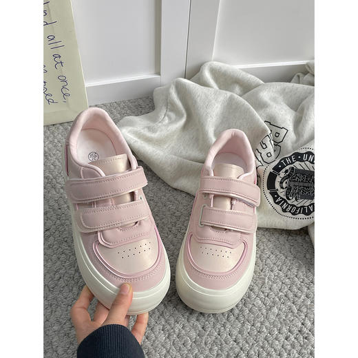 【YW】无忧购春夏韩版甜美百搭魔术贴增高厚底小白鞋MIS-3335（截单后7天发货) 商品图12