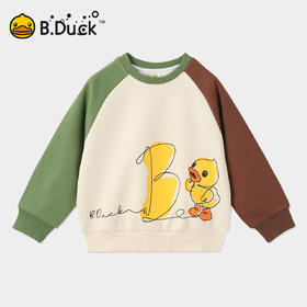 【专柜同款】bduck小黄鸭童装男童卫衣春秋儿童上衣撞色衣服105-150 BDF3508911