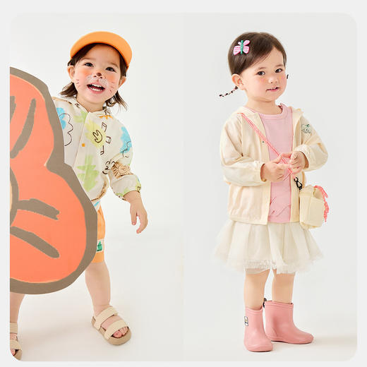 迷你巴拉男女童纯棉遮阳外套夏季新款婴儿轻薄透气宽松空调衫★ 商品图2