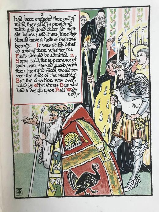 1901年 兰姆《岁月的假面》 沃尔特·克兰40页精美彩色插图 精装16开 商品图3