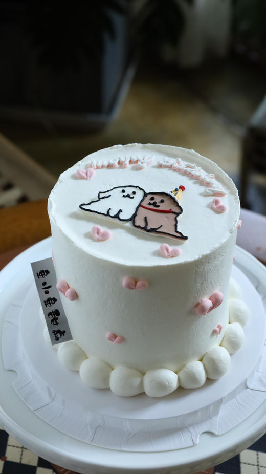 粉色爱心线条小狗 商品图0