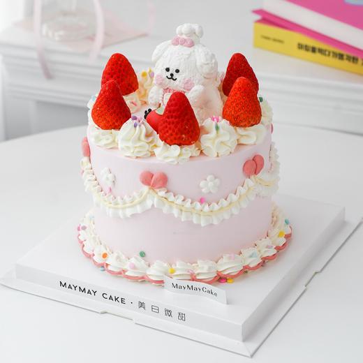 复古草莓· 可爱小熊蛋糕【D5043】 商品图0