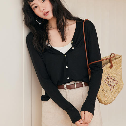 Basiclive 醋酸·天丝羊毛款·防晒罩衫&天丝醋酸原贝清风开衫 商品图4