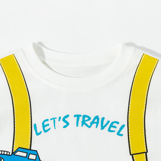 贝贝怡25夏季新款男童短袖T恤中小童百搭印花半袖衫运动休闲短袖上衣ZB2ES028 商品图6