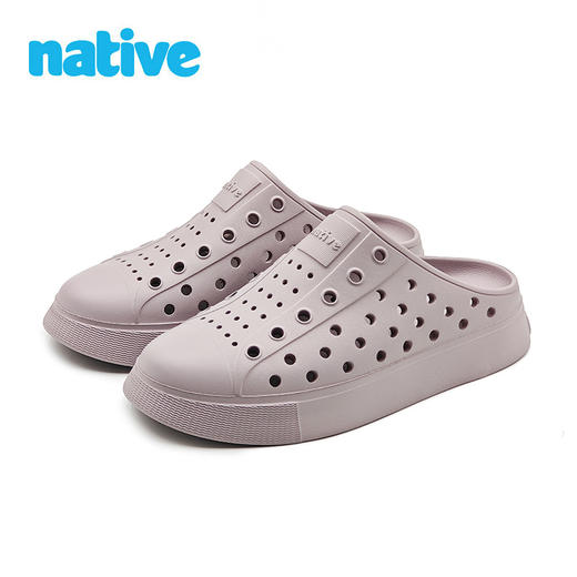 【夏季凉鞋丨native厚底增高半拖凉鞋】经典简约风格，EVA整体注塑一体成型，3.2cm厚度，轻盈高回弹，脚感舒适柔软，多孔设计干爽透气，包裹鞋头保护脚趾，缤纷潮流色彩，时尚百搭 商品图11