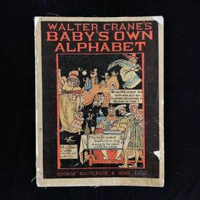 约19世纪后期 沃尔特·克兰幼儿字母表 8页彩色插图 平装16开