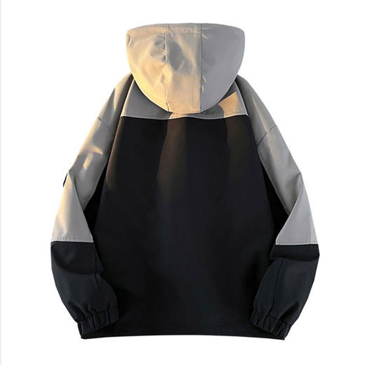 半身缘男装 春季防水户外登山服冲锋衣防风拼接撞色外套261112U01312089 商品图4