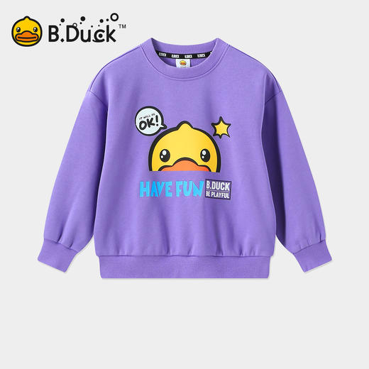 【专柜同款】bduck小黄鸭童装儿童卫衣春秋男童休闲上衣女童套头105-150 BF1508950 商品图1