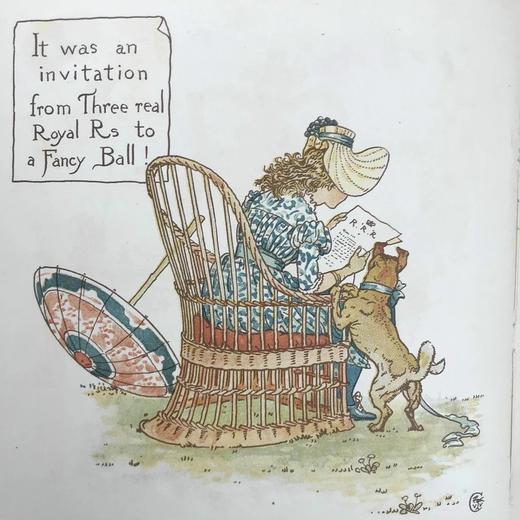 1886年 小安妮女王 沃尔特·克兰24页彩色插图 布脊精装 商品图4