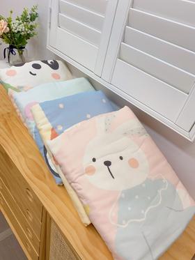 双层纱布棉花夏被 120*150cm全棉儿童夏季空调被 精选新疆长绒棉 100%全棉双层纱布亲肤透气