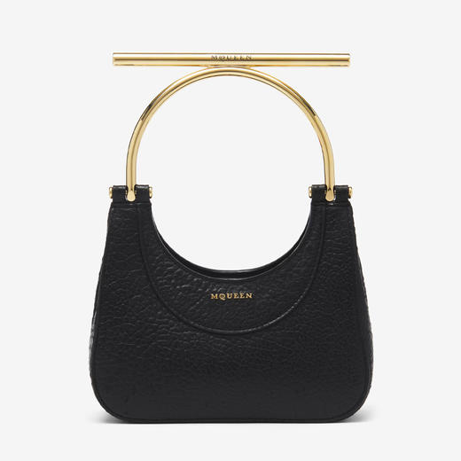 ALEXANDER MCQUEEN 麦昆 女士T型手柄迷你提挎包 黑色 803525 1VDBG 1000 商品图0