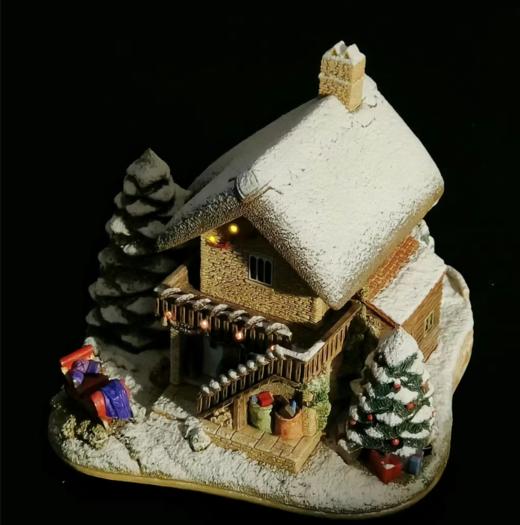 圣诞闪耀 Lilliput Lane 2006年亮片点灯款雪景微缩建筑 商品图4