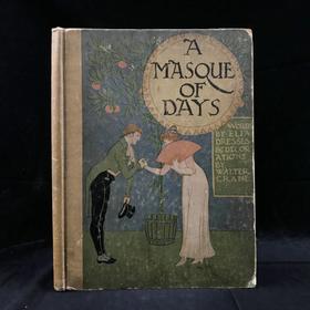 1901年 兰姆《岁月的假面》 沃尔特·克兰40页精美彩色插图 精装16开