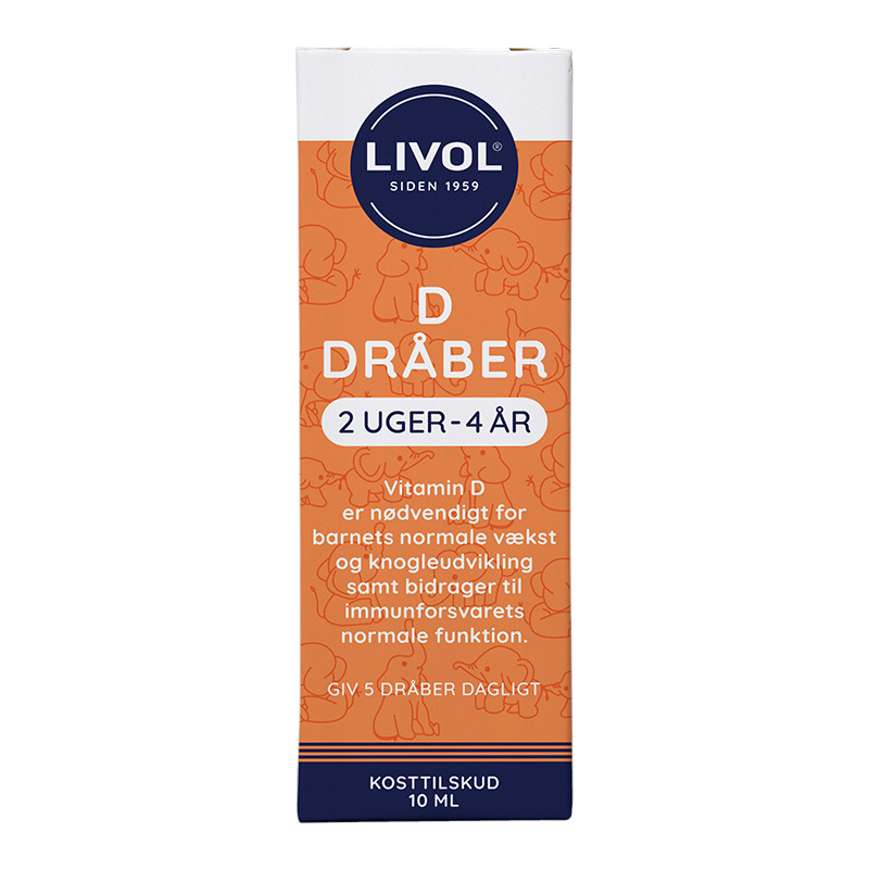 [丹麦]Livol维生素D滴剂10毫升. Livol Nomo D-draber 10ml.