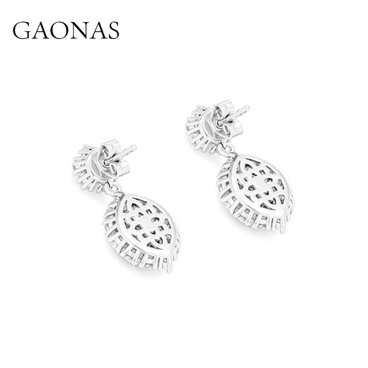 GAONAS 合成尖晶石【矿工的眼泪】经典璀璨隽永蓝色圆形耳环11301EB 商品图3