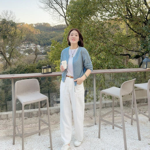 火桐hooton 塞纳左岸 法国雨露麻纯亚麻直筒裤85312/85766 商品图4