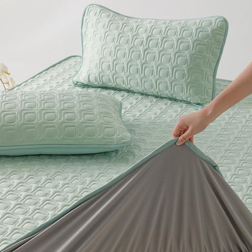 顶柔青艾软软艾草生物基透感软席三件套（床笠款）-LX7075 商品图4