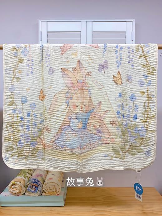 六层棉纱泡泡毯 110*110cm A类水洗六层纱布盖毯 抗菌强吸水力一毯多用，空调毯 ，午睡毯，洗澡浴巾，质感超级柔软 商品图4