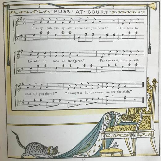 约19世纪后期 宝贝的歌剧 沃尔特·克兰56页彩色插图 布脊精装 商品图14