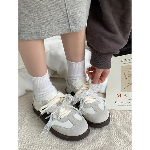 【YW】无忧购韩系ins温柔百搭可拆卸蝴蝶结休闲平底德训鞋MIS-2680（截单后7天发货) 商品图11