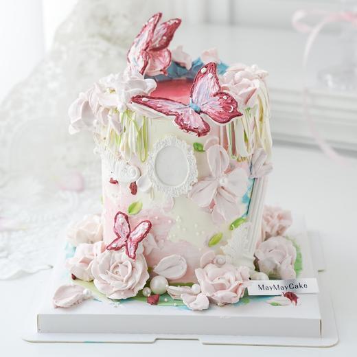 【提前5天预定】蝴蝶莫奈花园蛋糕【D5049】 商品图1