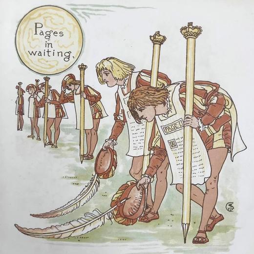 1886年 小安妮女王 沃尔特·克兰24页彩色插图 布脊精装 商品图9